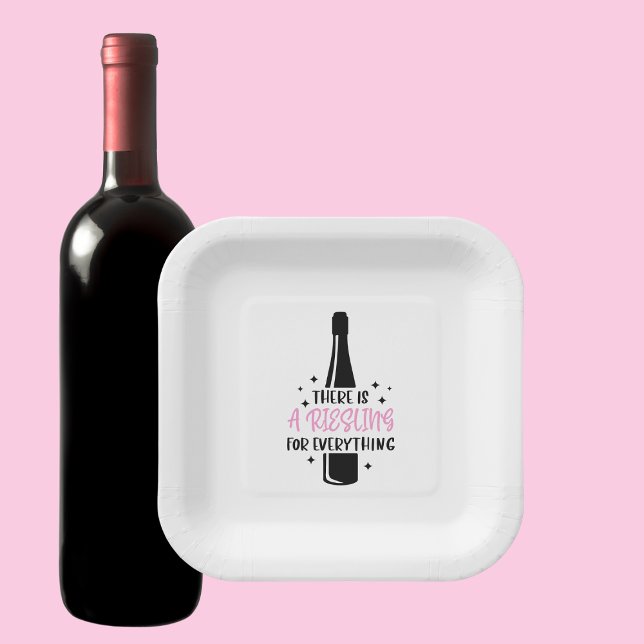 Riesling For Everything Funny Winery Party  Paper Plates (Creator Uploaded)