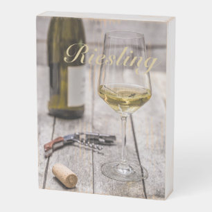 Riesling for white Wine lover Sommelier gift Wooden Box Sign