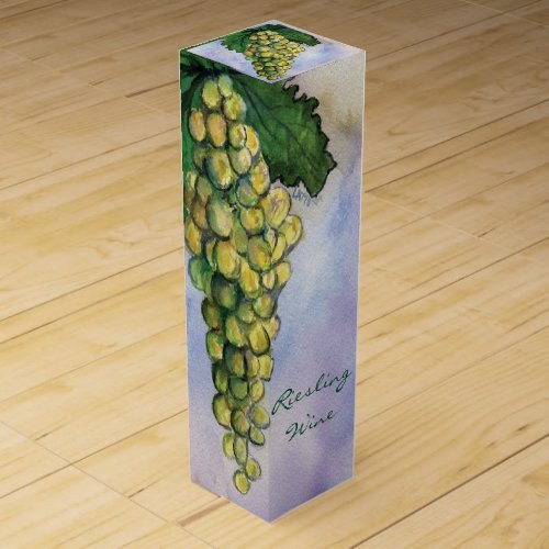 Riesling White Wine Grapes Custom Bottle Gift Box