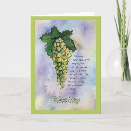 Riesling Wine Grape Greeting Card