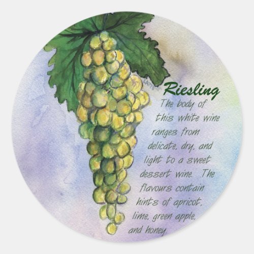 Riesling Wine Grapes Sticker