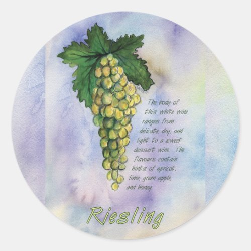 Riesling Wine Grapes Sticker