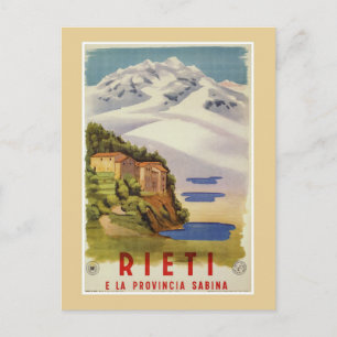 Rieti Sabina vintage Italian travel poster ad Postcard