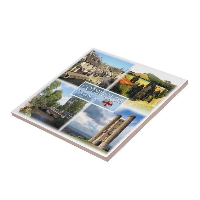 Rif. GB Cotswolds, Castle Combe, Field,  Ceramic Tile (Side)