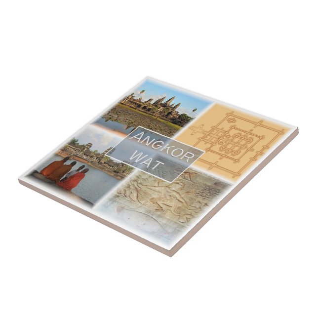 Rif. KH * Cambodia, Angkor Wat, Ceramic Tile (Side)