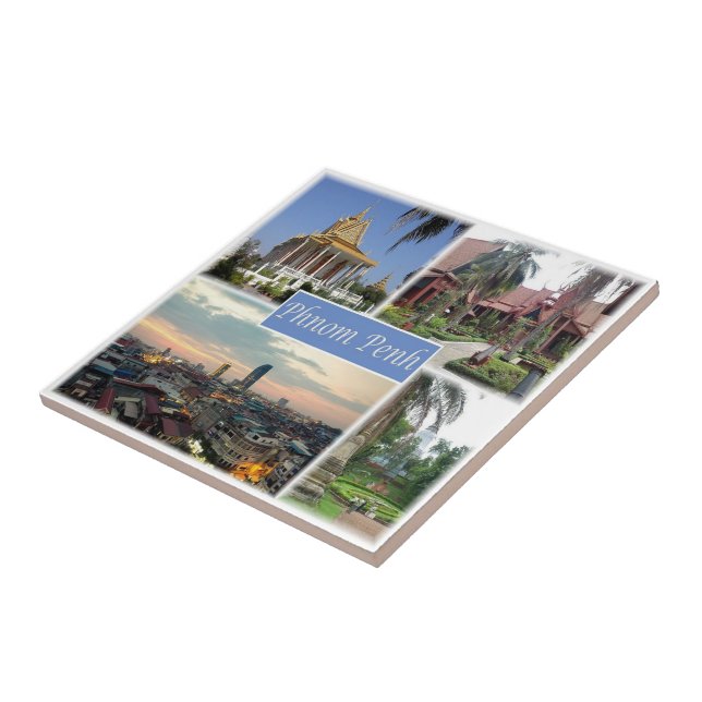 Rif. KH * Cambodia, Phnom Penh Ceramic Tile (Side)