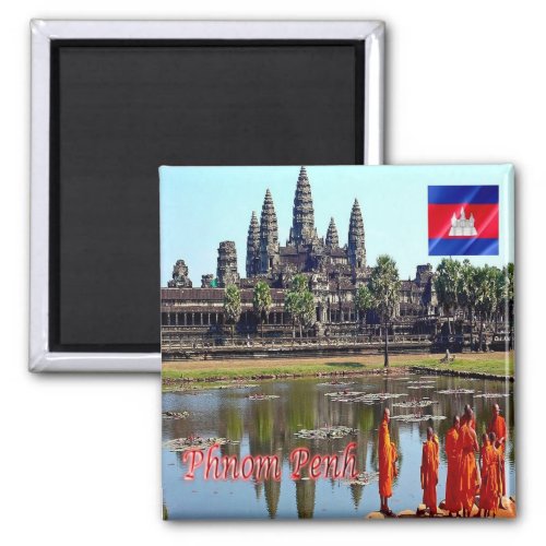 Rif KH  Cambodia  Siem Reap View of Angkor Wat Magnet