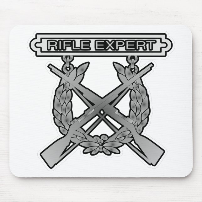 Rife Expert USMC Black Mouse Pad (Front)