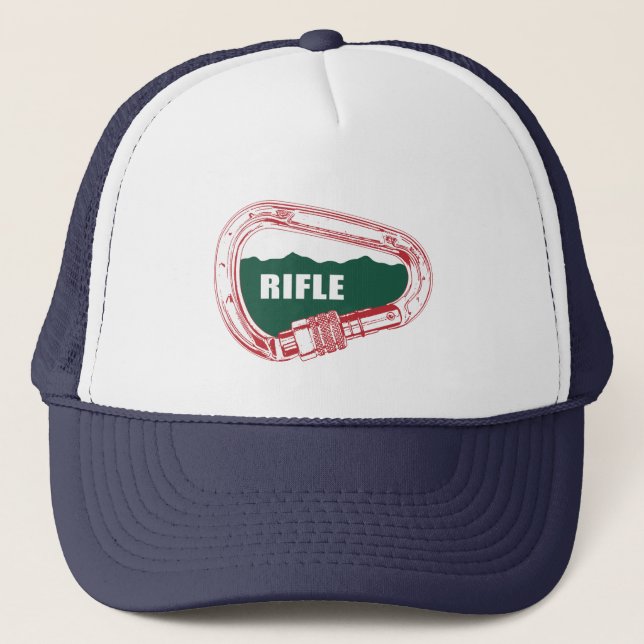 Rifle Climbing Carabiner Trucker Hat (Front)