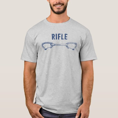 Rifle Colorado Rock Climbing Quickdraw T_Shirt