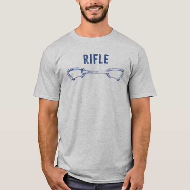 Rifle Colorado Rock Climbing Quickdraw T-Shirt (Front)