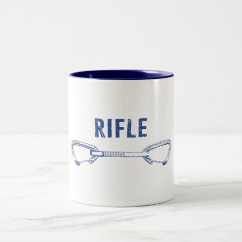 Rifle Colorado Rock Climbing Quickdraw Two_Tone Coffee Mug