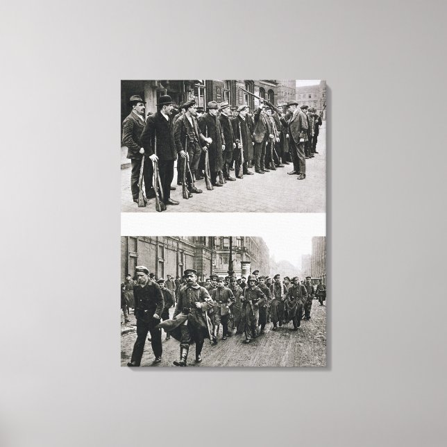 Rifle drill of the Spartacists (top) Revolutionary Canvas Print (Front)