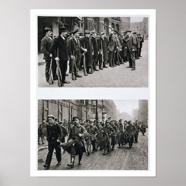 Rifle drill of the Spartacists (top) Revolutionary Poster (Front)