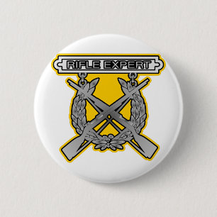 Rifle Expert Badge Pinback Button