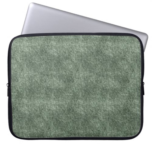 Rifle Green Denim Pattern Laptop Sleeve