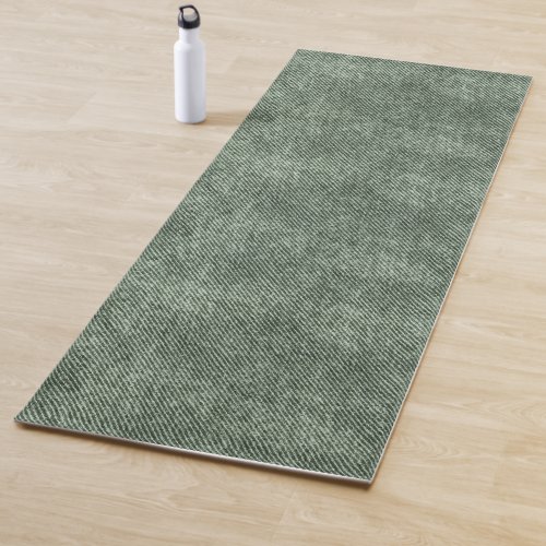 Rifle Green Denim Pattern Yoga Mat