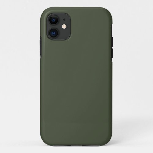 Rifle Green Solid Color iPhone 11 Case