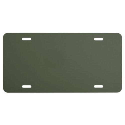 Rifle Green Solid Color License Plate