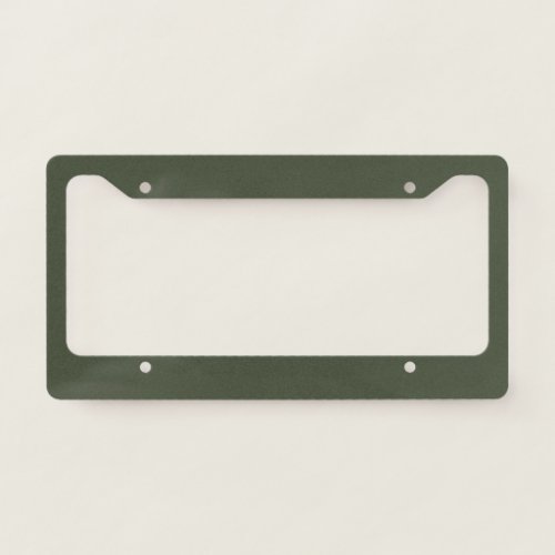 Rifle Green Solid Color License Plate Frame