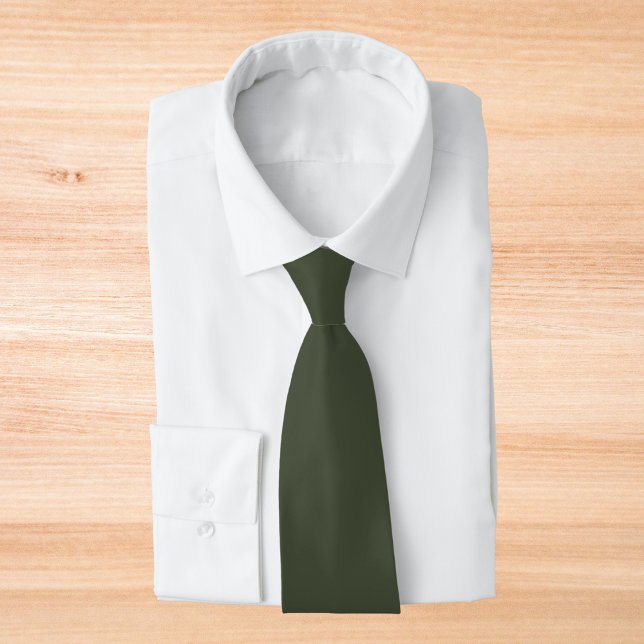Rifle Green Solid Color Neck Tie (Creator Uploaded)
