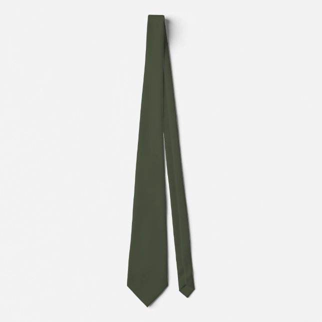 Rifle Green Solid Color Neck Tie (Front)
