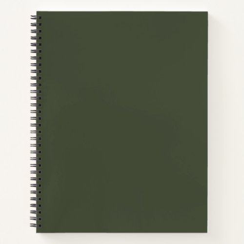 Rifle Green Solid Color Notebook