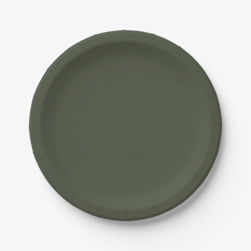 Rifle Green Solid Color Paper Plates