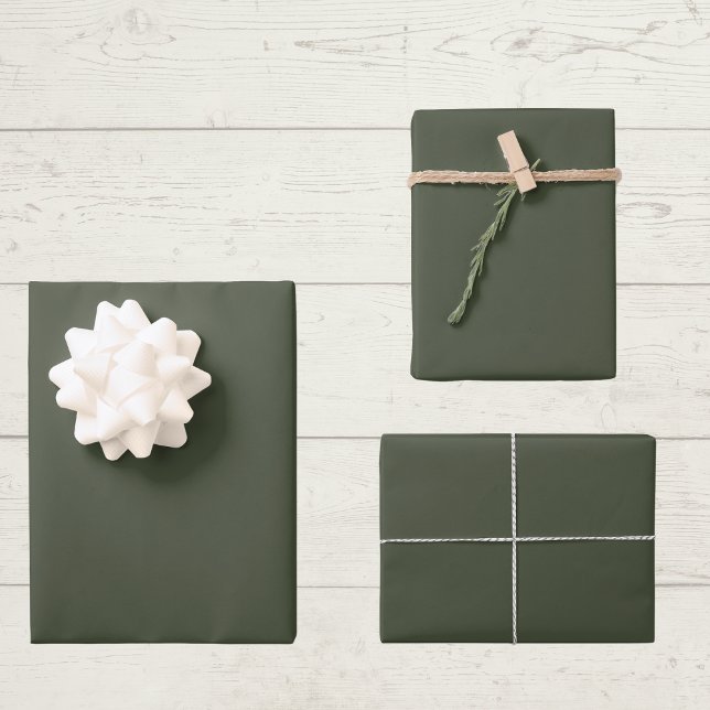 Rifle Green Solid Color Wrapping Paper Sheets (Creator Uploaded)
