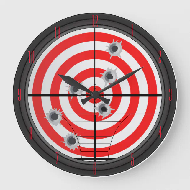 Rifle Scope and Target Wall Clock | Zazzle