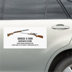 Rifle & Shotgun, Gunsmith, Gunstore Car Magnet