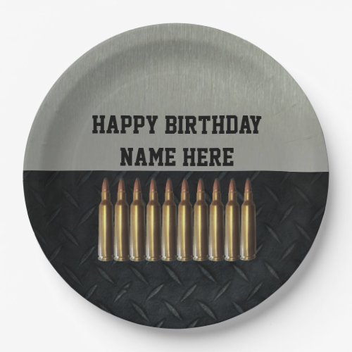 Rifleman Mens Birthday Name Party Plates