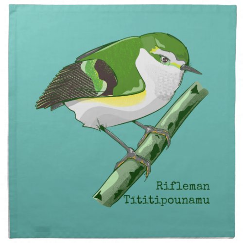 Rifleman tititiponamu NZ bird Cloth Napkin