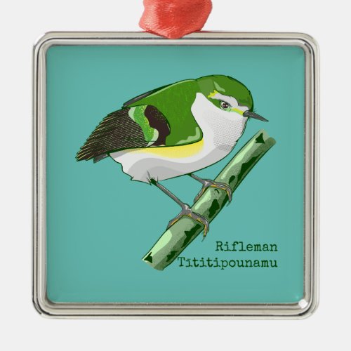 Rifleman tititiponamu NZ bird Metal Ornament