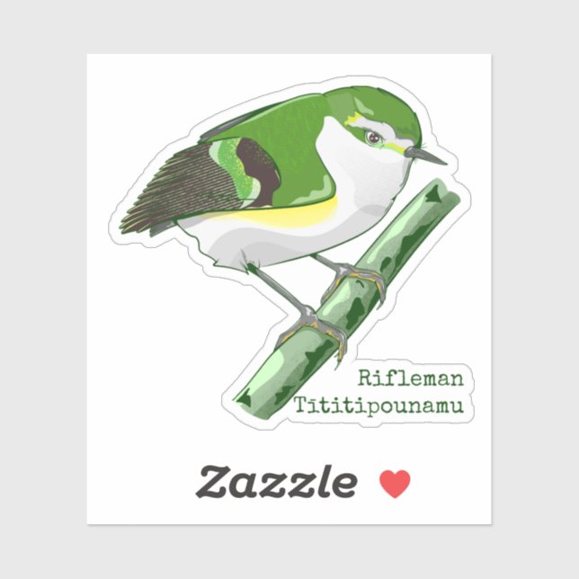 Rifleman tititiponamu NZ bird Sticker (Sheet)