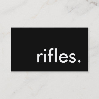 rifles. business card