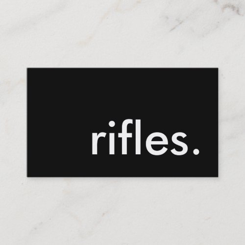 rifles business card