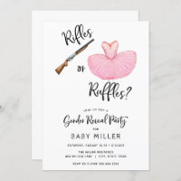 Rifles or Ruffles Gender Reveal Invitation