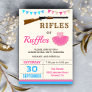 Rifles or Ruffles Gender Reveal Party Invitation