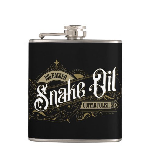 Rig Hacker SNAKE OIL Vinyl Wrapped Flask