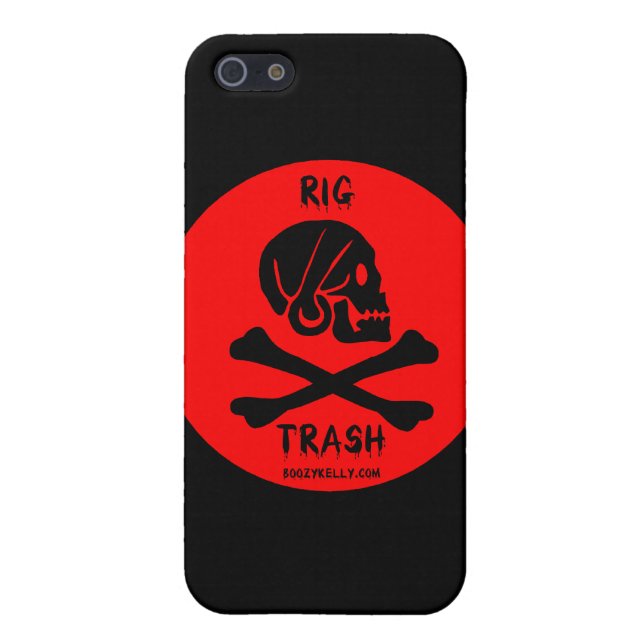 Rig Trash,Skull & Crossbones,iPhone Case,Oil iPhone Case (Back)
