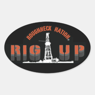 RIG UP Oilfield Oval Sticker