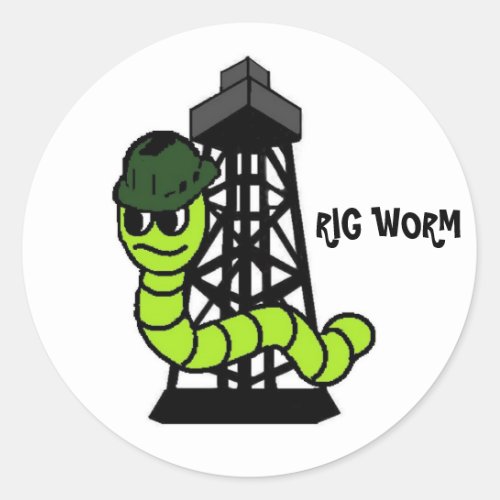 Rig Worm Hard Hat Sticker