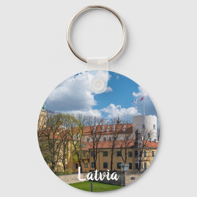 Riga Castle in Riga, Latvia Keychain (Front)