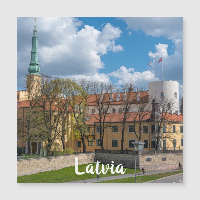 Riga Castle in Riga, Latvia Magnet (Front)
