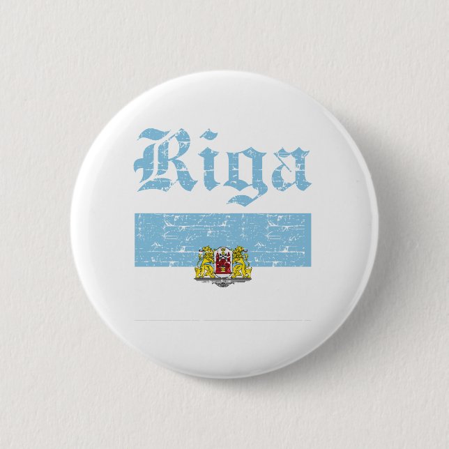 Riga City Designs Pinback Button (Front)