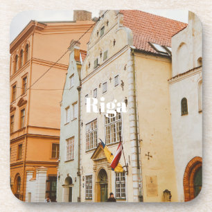 Riga Cityscape Flexible Photo Magnet Beverage Coaster