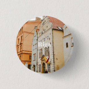 Riga Cityscape Flexible Photo Magnet Button