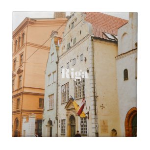 Riga Cityscape Flexible Photo Magnet Ceramic Tile