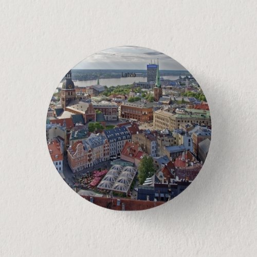 Riga Latvia cityscape photograph Button